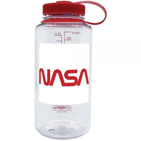 NALGENE Nalgene 341817 1 qt. Nasa Wide Mouth Water Bottle with Red Cap 341817